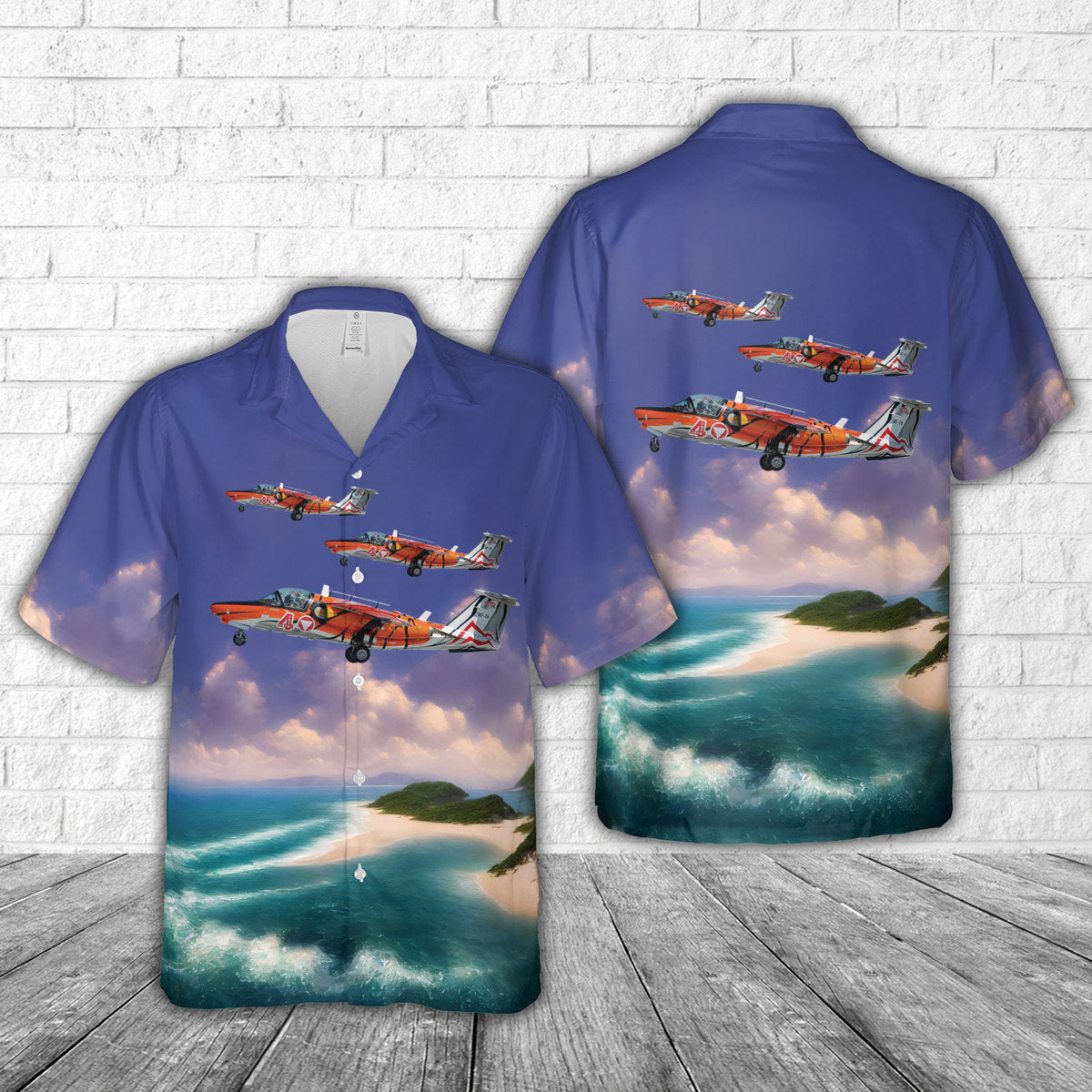 Austrian Air Force Saab 105O Hawaiian Shirt