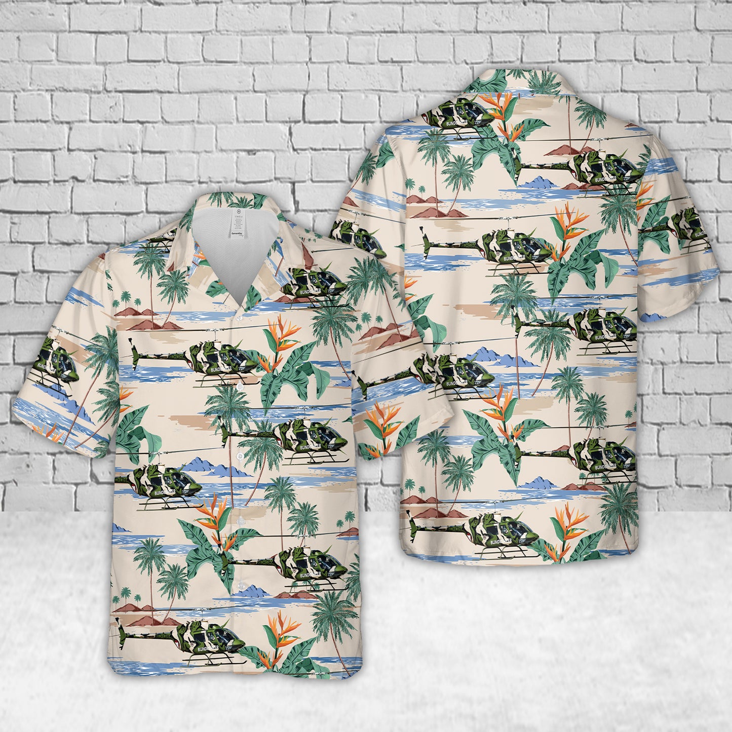 Austrian Armed Forces Bell OH-58 "Kiowa" Hawaiian Shirt