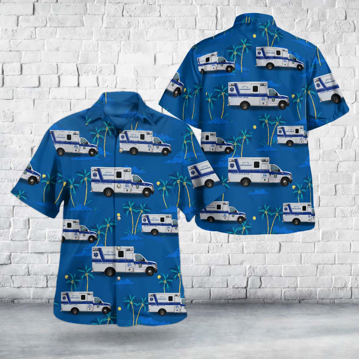Bethlehem, Pennsylvania, City of Bethlehem EMS Hawaiian Shirt