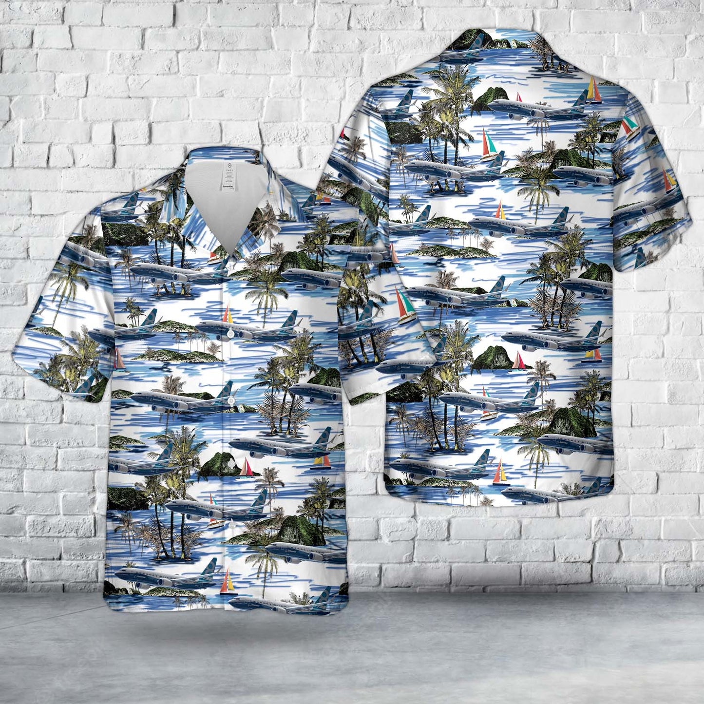 Boeing 737-8 MAX N8704Q Hawaiian Shirt