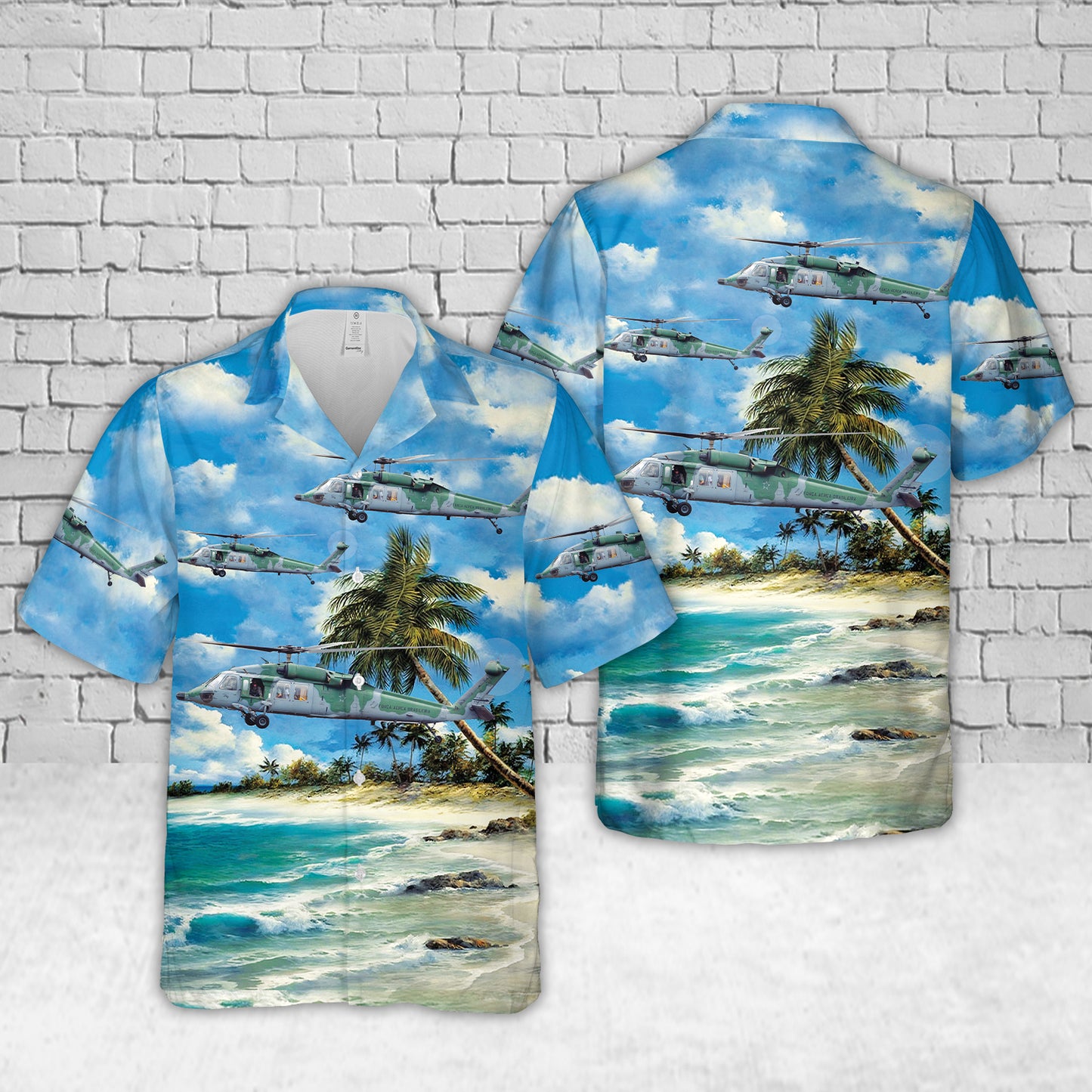 Brazilian Air Force Sikorsky UH-60 Blackhawk Hawaiian Shirt