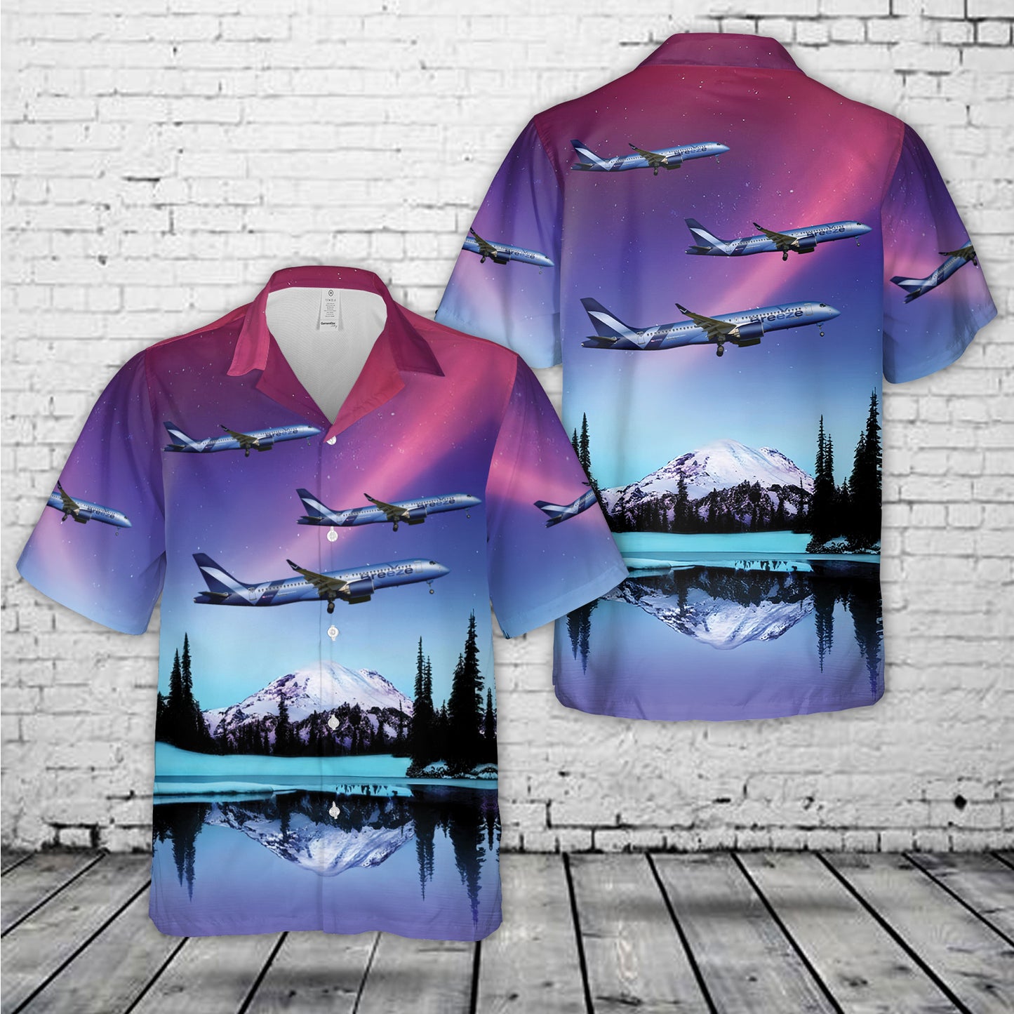 Breeze Airways Airbus A220-300 Hawaiian Shirt