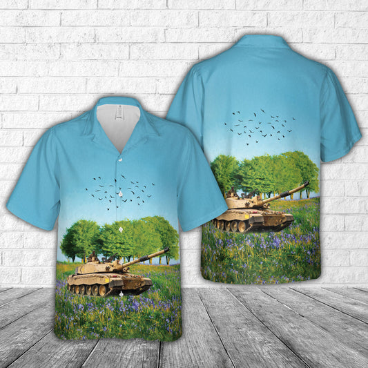 British Army Royal Scots Dragoon Guards Challenger 2 Tank Hawaiian Shirt