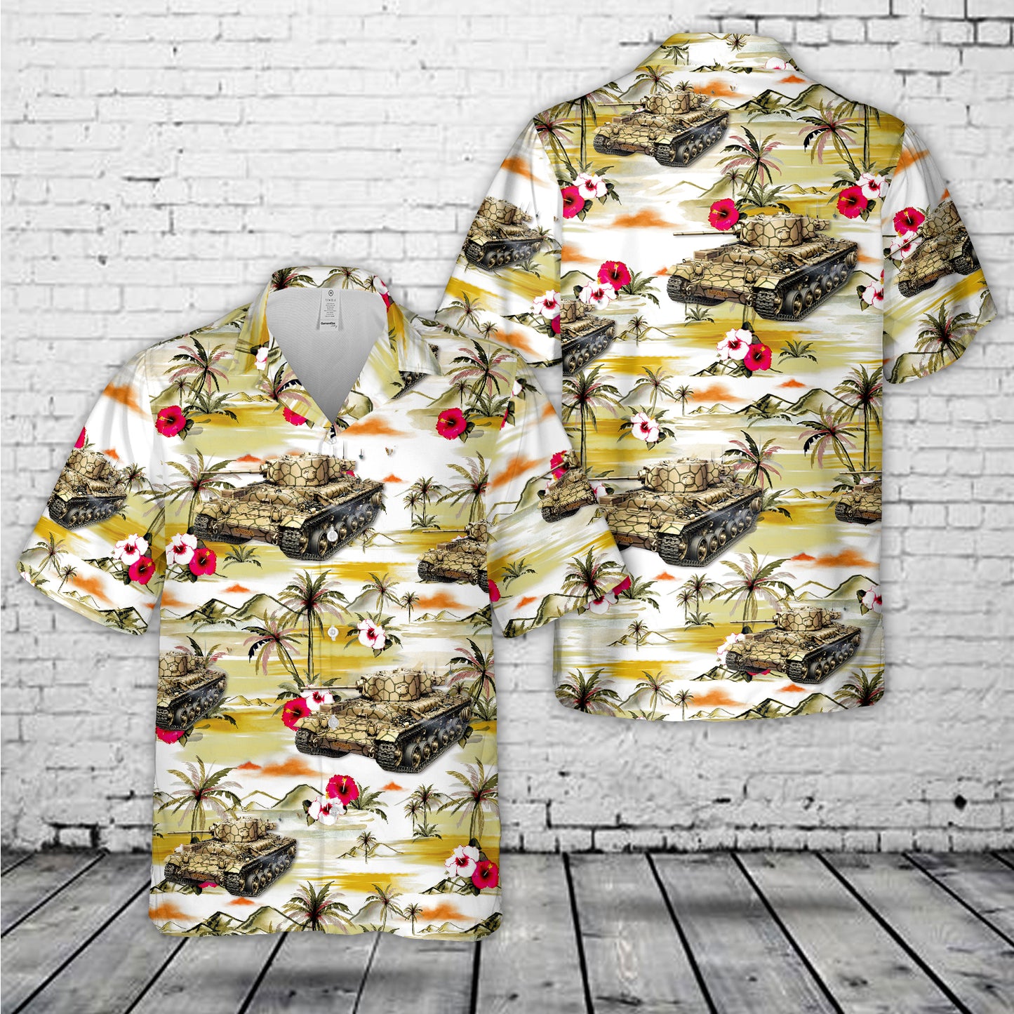 British Army Tank Mk. III Valentine V In WW2 Hawaiian Shirt