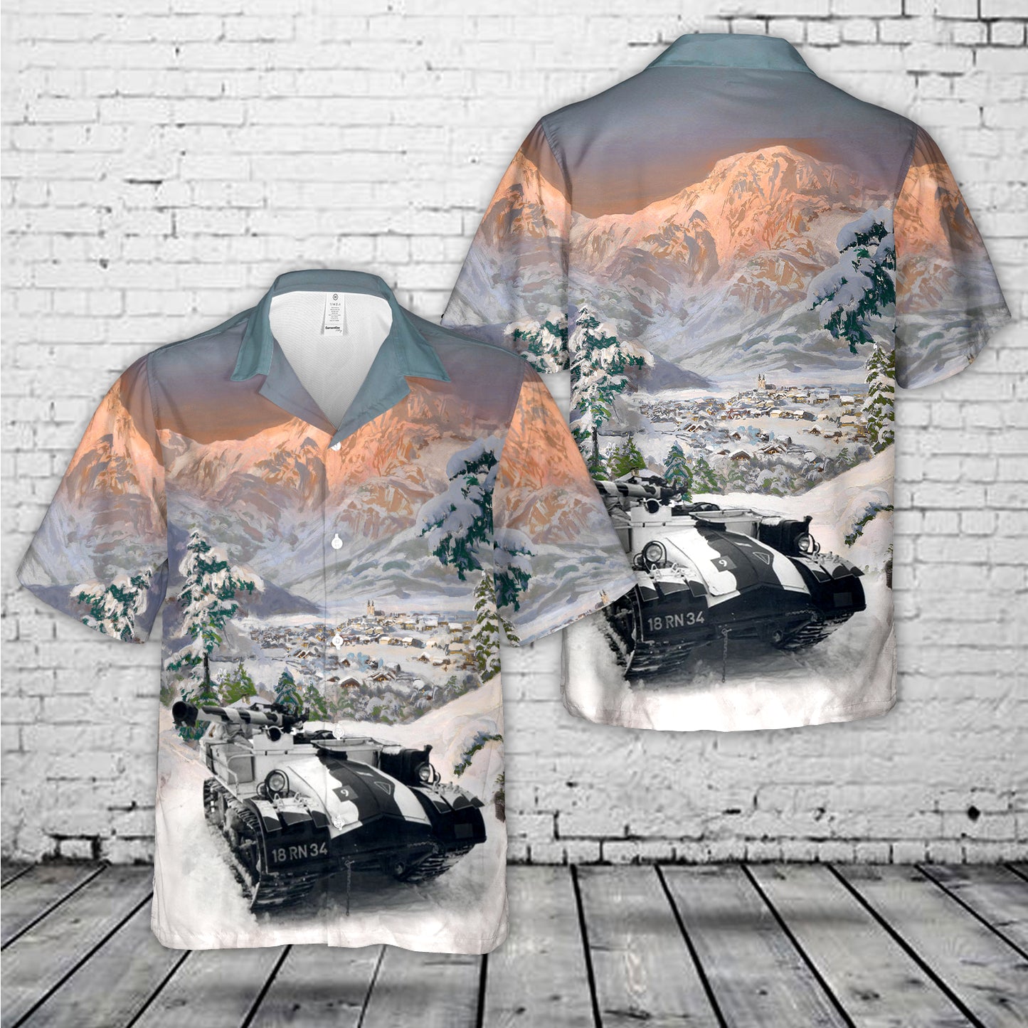 British Royal Marines Snow Trac ST4 L6 Wombat Hawaiian Shirt