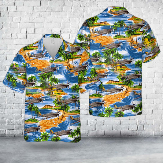 British Royal Navy Fleet Air Arm Fairey Fulmar MK.II Hawaiian Shirt