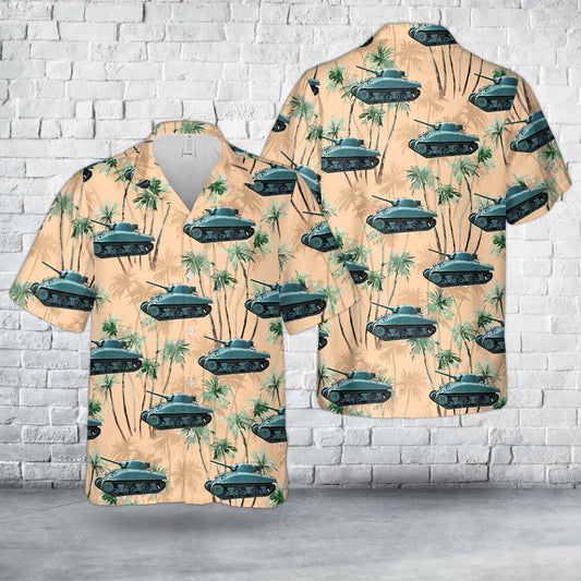 Canadian Army M4A1 Grizzly WWII Medium Tank Hawaiian Shirt