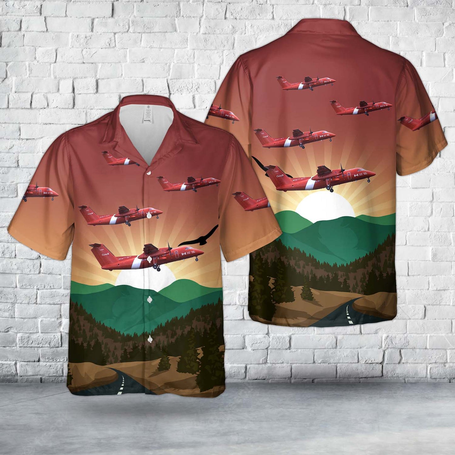 Canadian Coast Guard De Havilland Canada DHC-8-102 Dash 8 Hawaiian Shirt