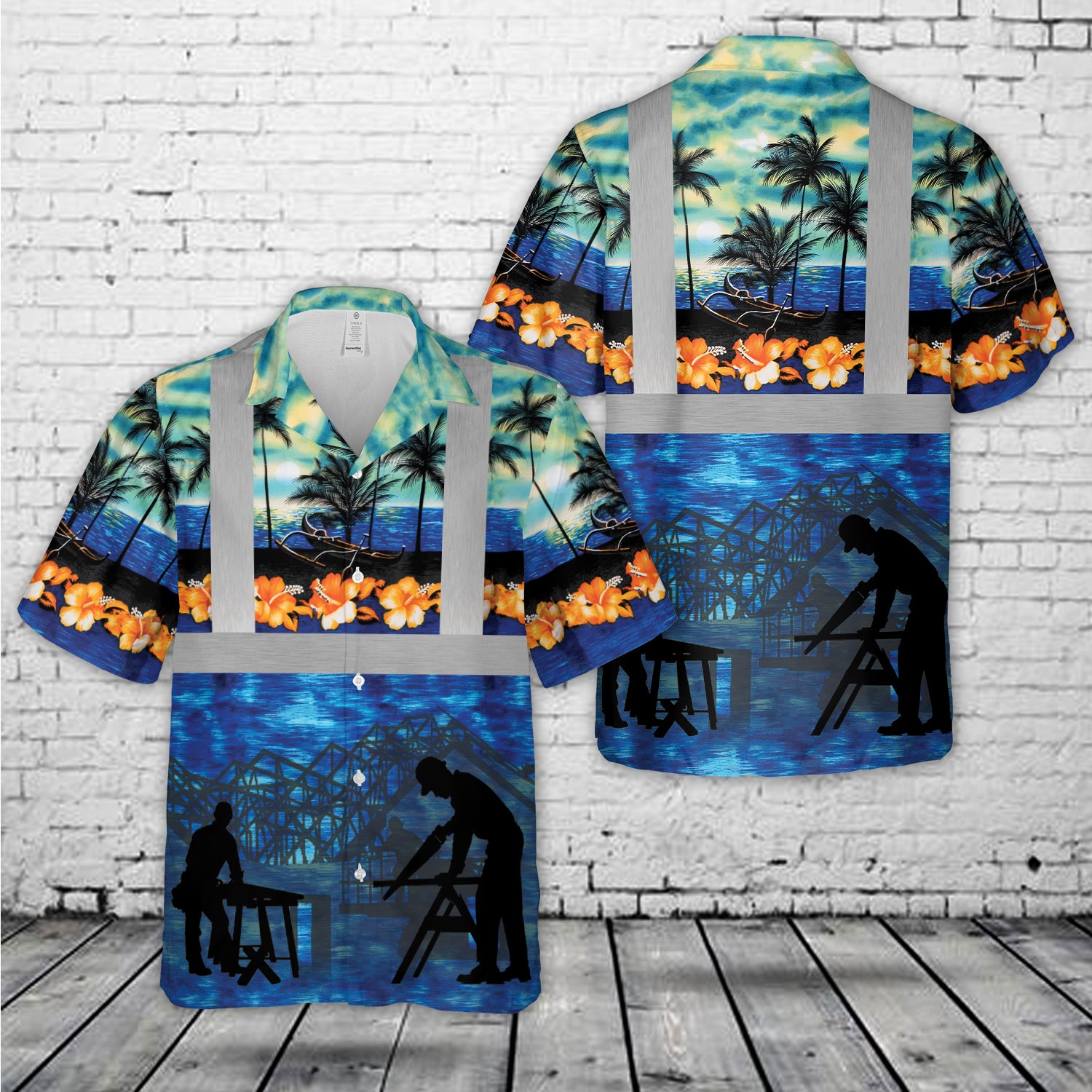 Carpenter Tropical Hawaiian Shirt