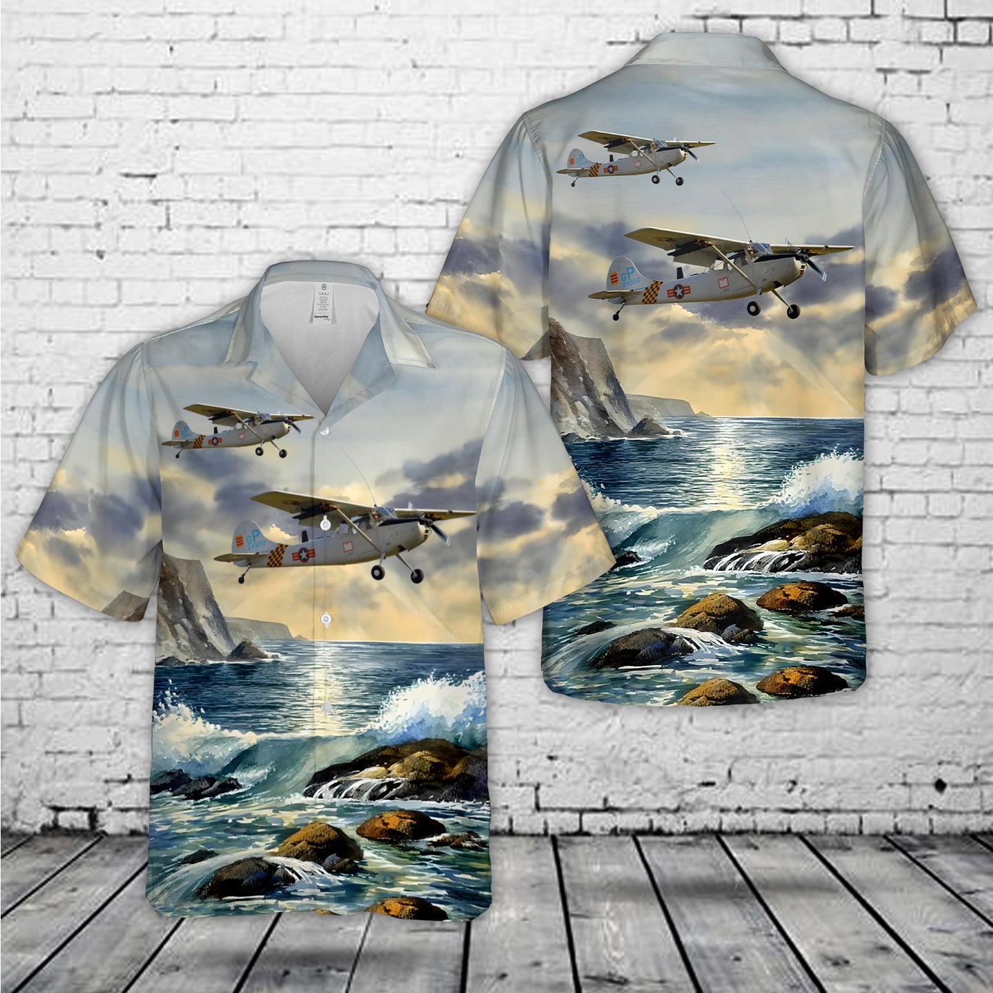 Cessna L-19 Bird Dog Hawaiian Shirt