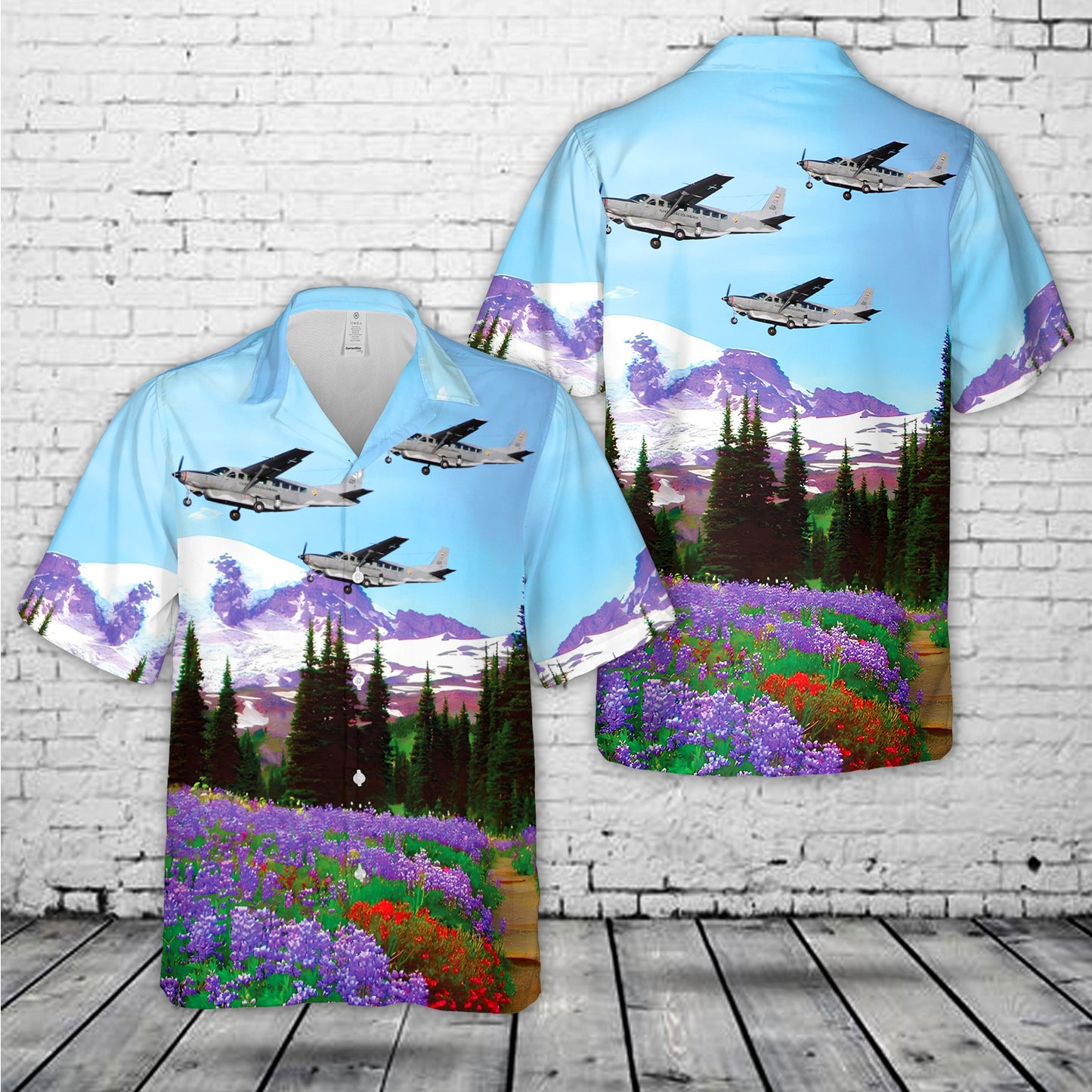 Colombian Air Force Cessna 208 Caravan Hawaiian Shirt