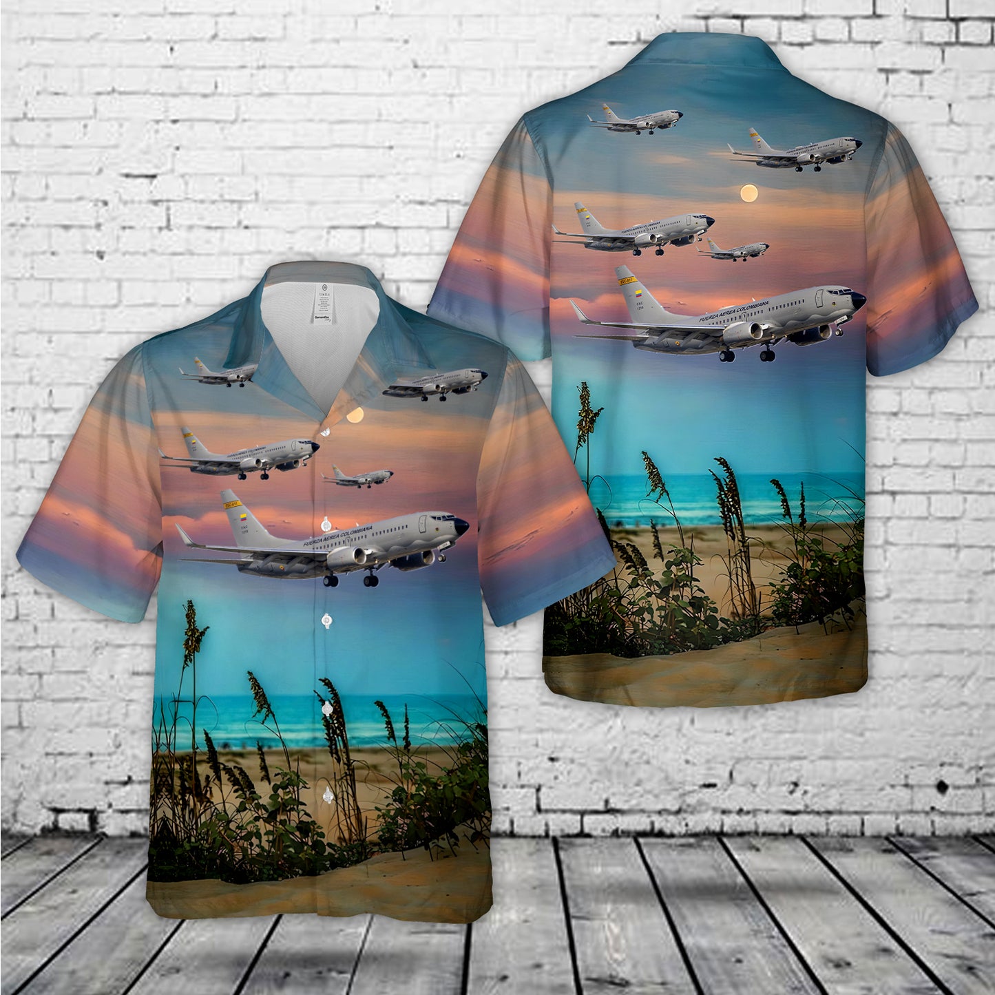 Colombian Air Force 737-700 FAC1219 Hawaiian Shirt