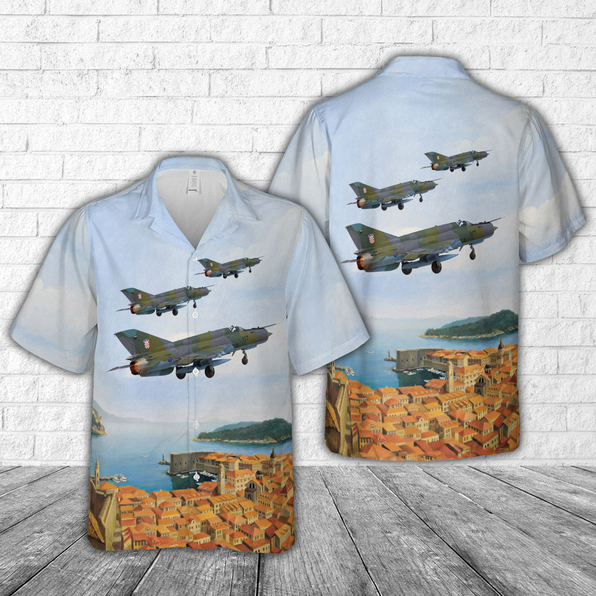 Croatian Air Force Mikoyan-Gurevich MiG-21bisD Hawaiian Shirt