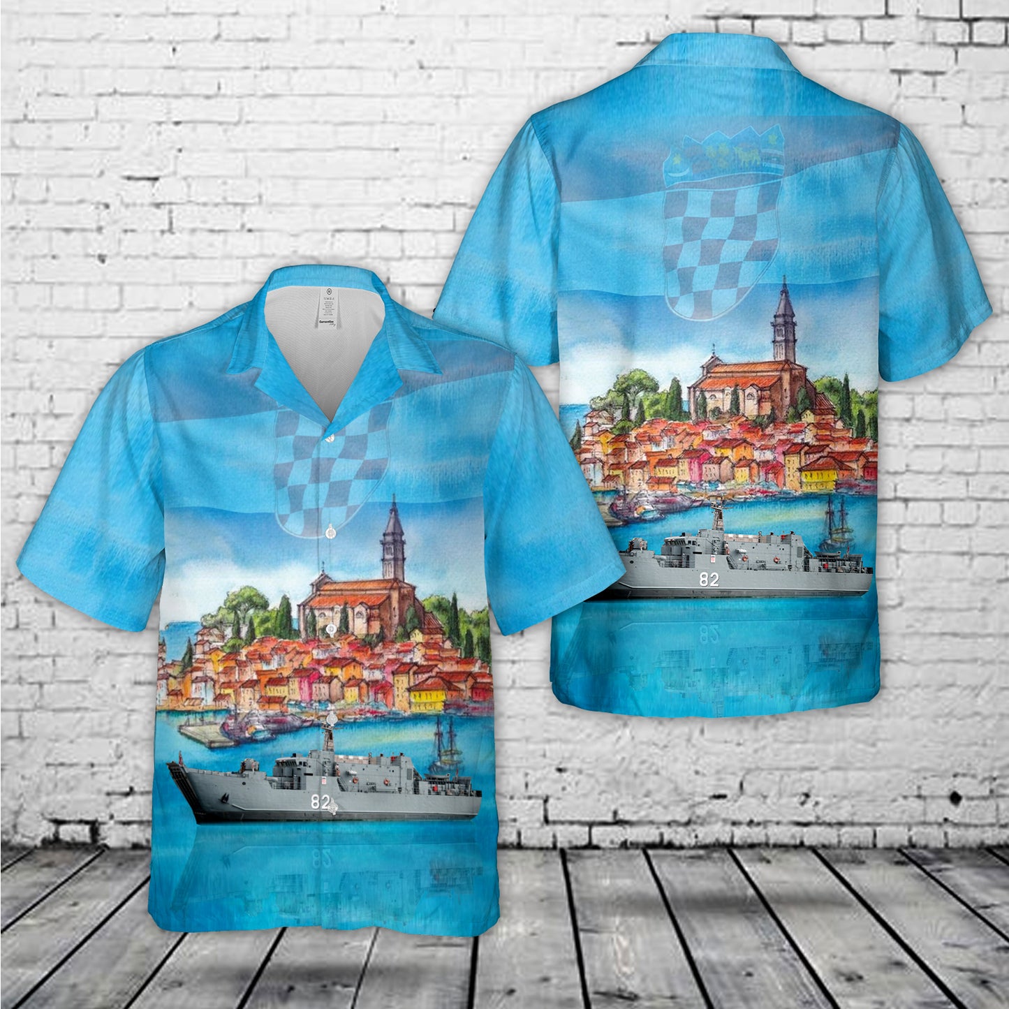 Croatian Navy DBM-82 Krka Silba class Hawaiian Shirt