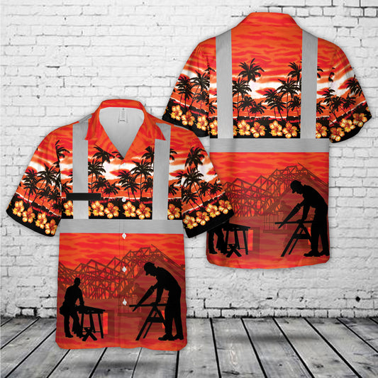 Custom Name Carpenter Tropical Hawaiian Shirt