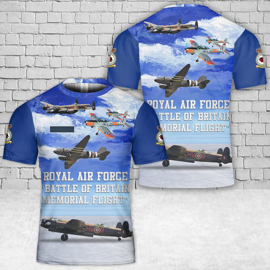 Custom Name Royal Air Force "Battle of Britain Memorial Flight" T-Shirt 3D