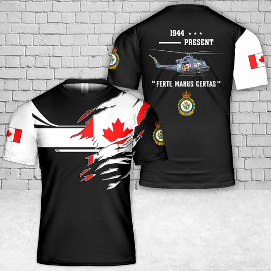 Custom Name Royal Canadian Air Force 427 Special Operations Aviation Squadron Bell CH-146 Griffon T-Shirt 3D