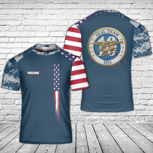 Custom US Navy SEAL Team 10 3D T-shirt