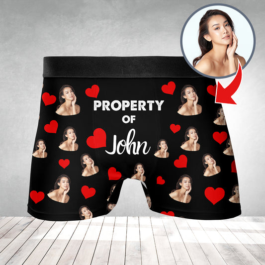 Custom name & Image Valentine Day Men’s Boxer Briefs