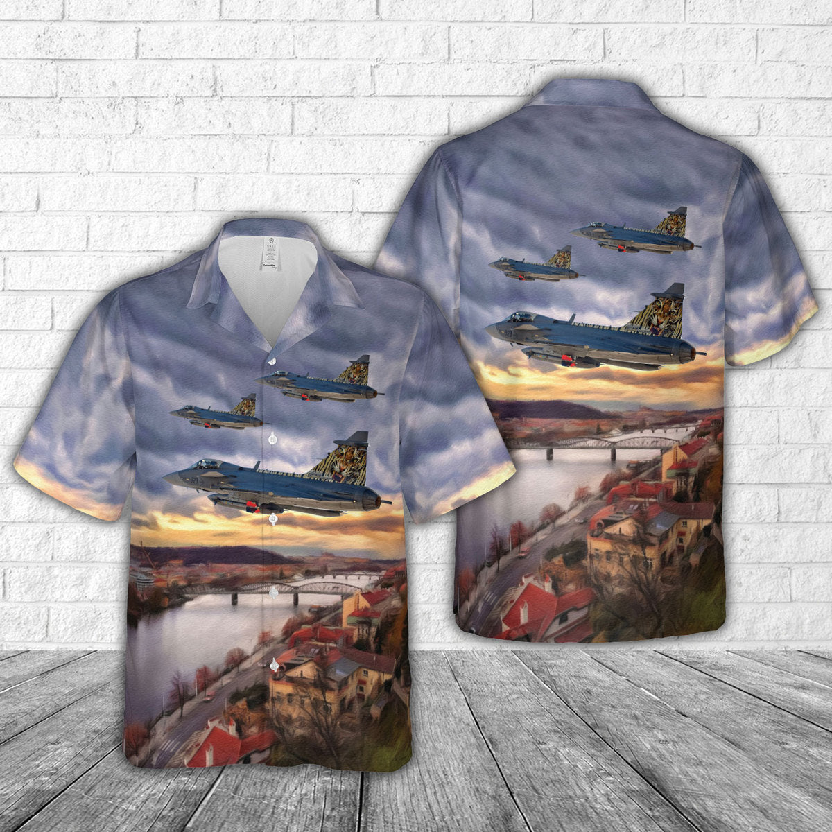 Czech Air Force Saab JAS-39 Gripen Hawaiian Shirt