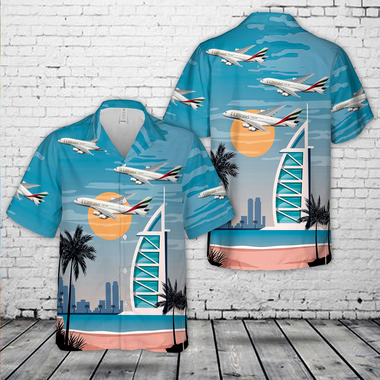 Emirates (airline) A380-800 Hawaiian Shirt
