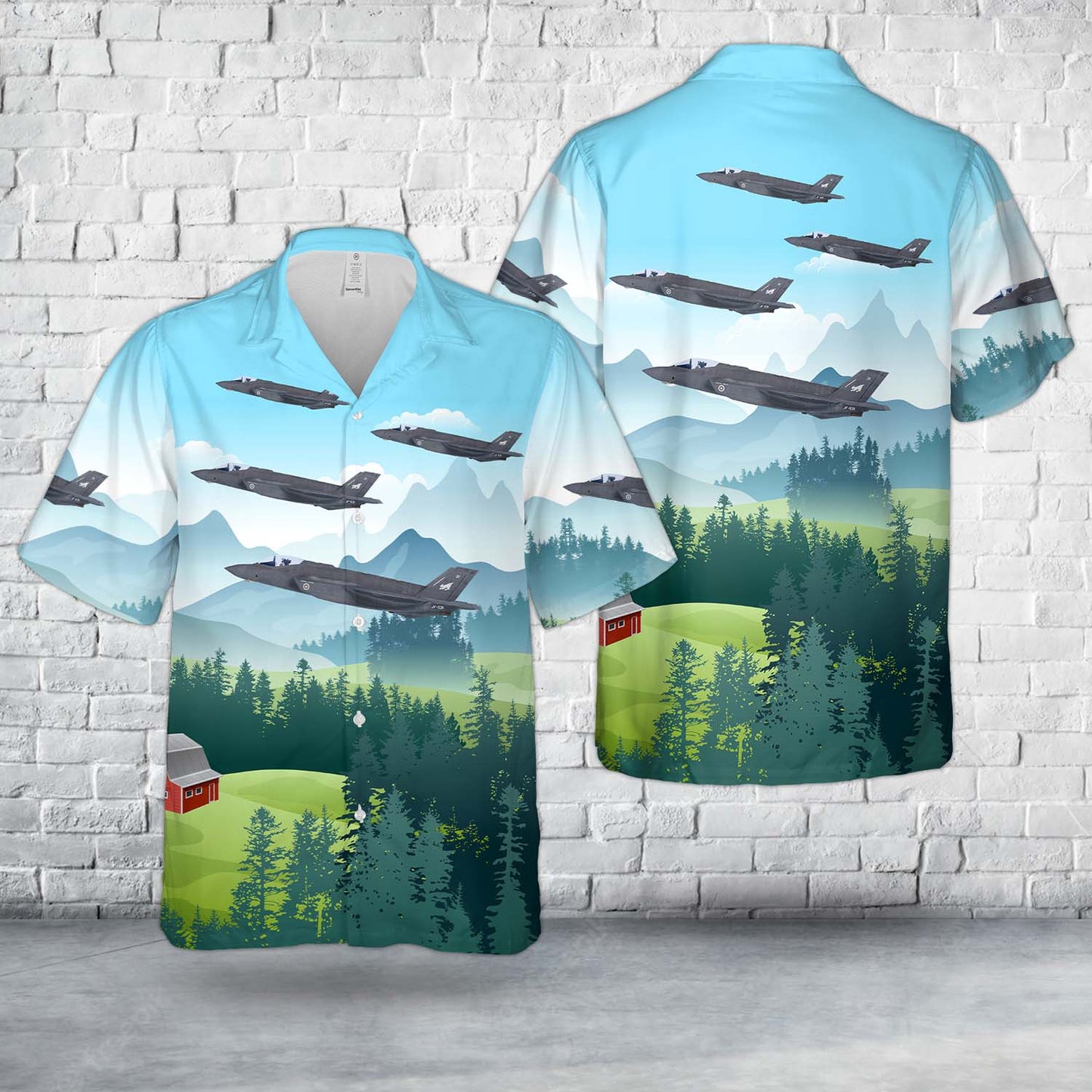 Finnish Air Force F-35 Lightning II Hawaiian Shirt