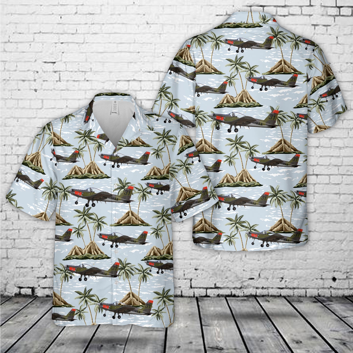 Finnish Air Force Valmet L-70 Vinka Hawaiian Shirt