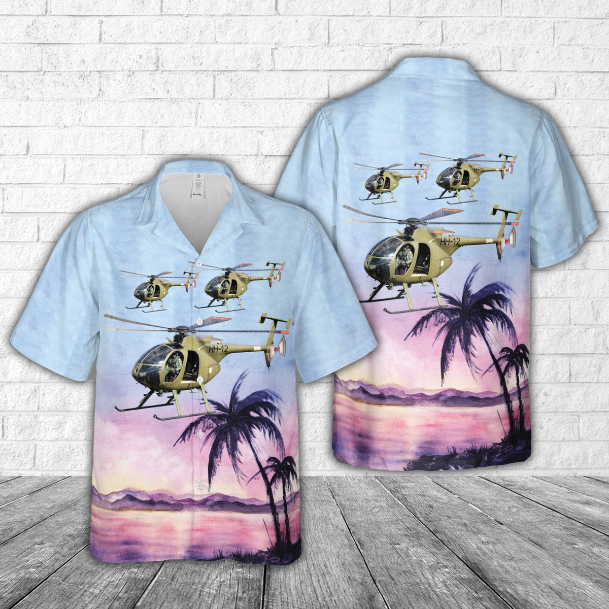 Finnish Army MD Helicopters MD-500E (369E) Hawaiian Shirt