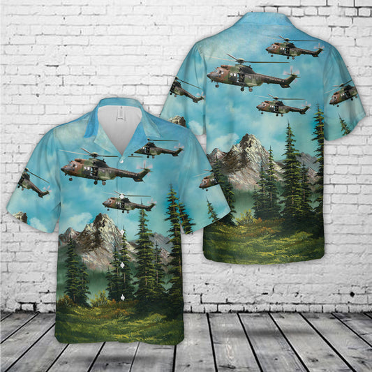 French Army Aerospatiale AS-532UL Cougar Hawaiian Shirt