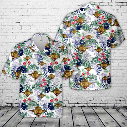 French Armed Forces ParatrooVper Moniteur Brevet Hawaiian Shirt