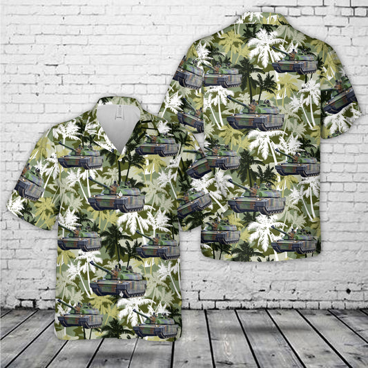 French Army MBT AMX-56 Leclerc Hawaiian Shirt