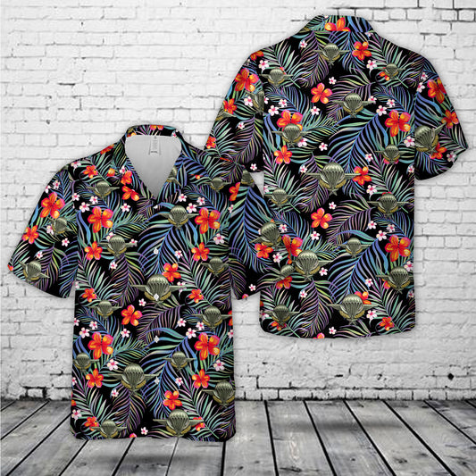 French Army Parachute Brevet Hawaiian Shirt
