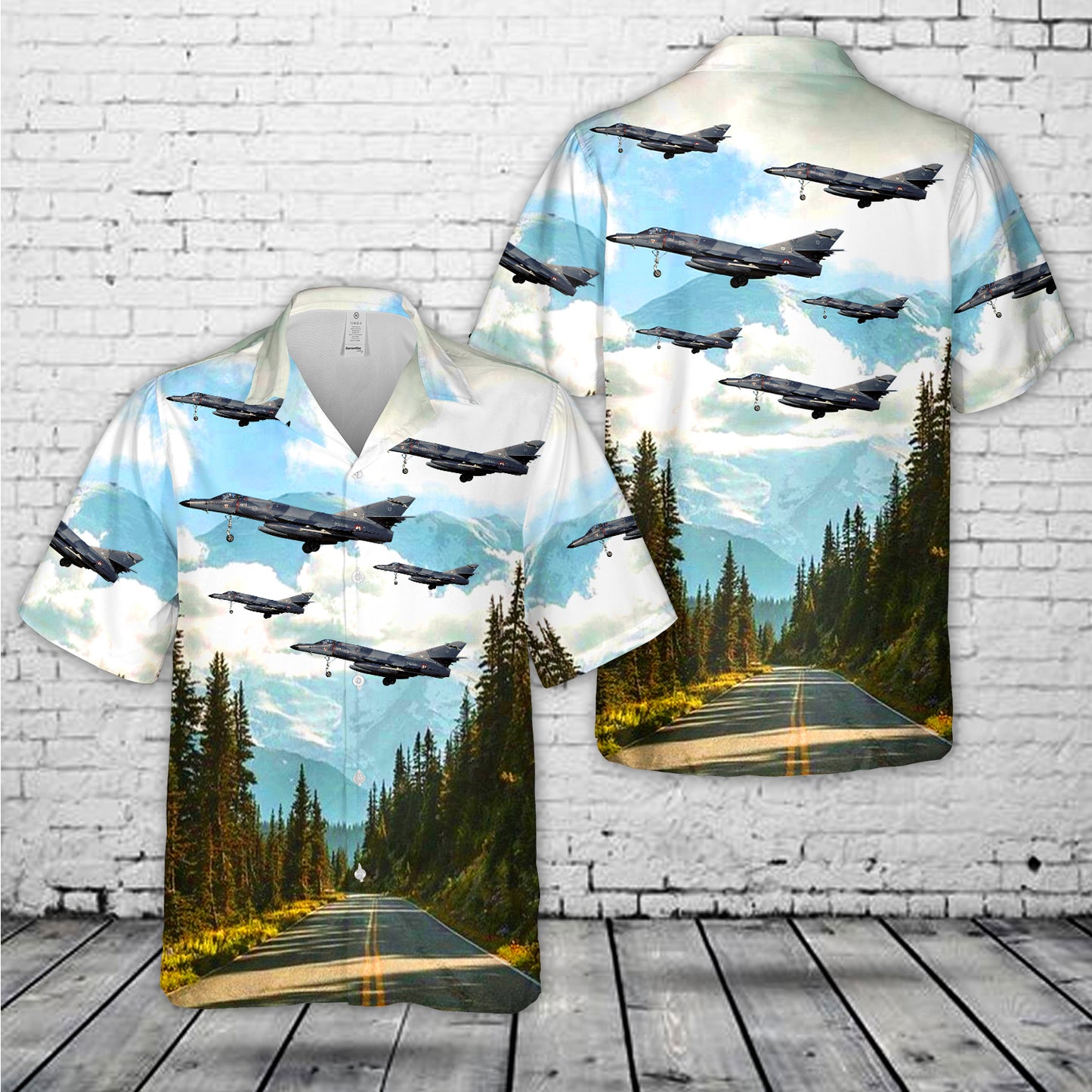 French Navy Dassault Super Etendard Lofting Hawaiian Shirt