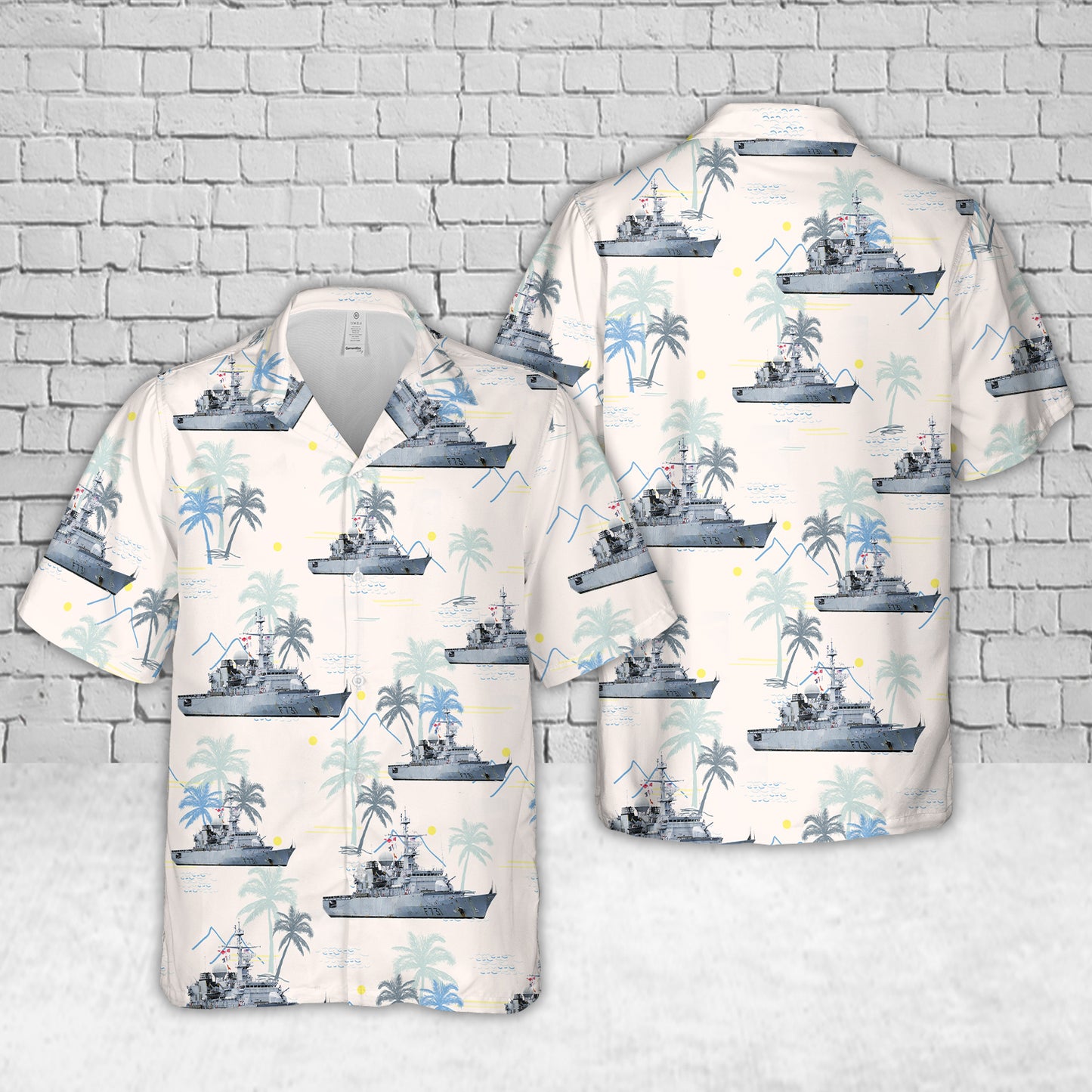 French Navy Prairial (F 731) Floreal-class frigate Hawaiian Shirt