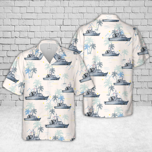 French Navy Prairial (F 731) Floreal-class frigate Hawaiian Shirt