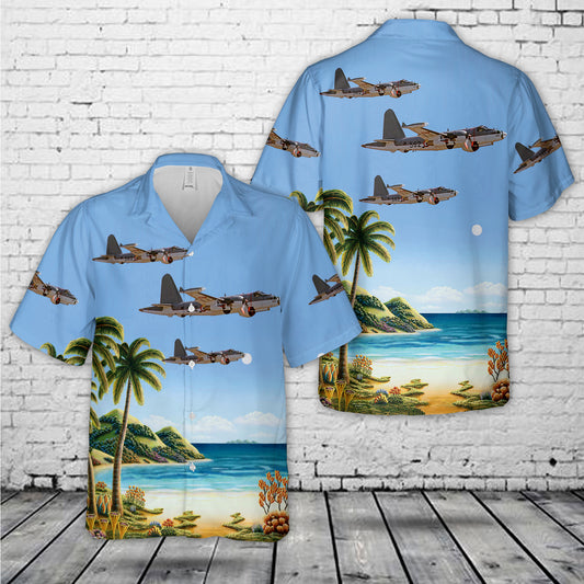 French Navy SP-2H Neptune of Flotille 25 Aeronavale Hawaiian Shirt