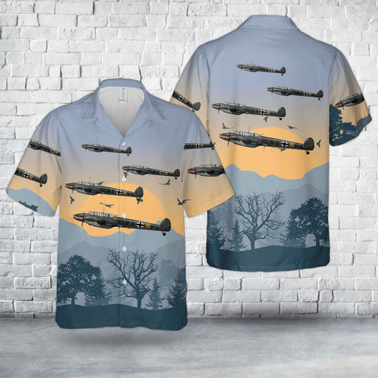 German Battle of Britain Messerschmitt Bf 110C M8+NP, of 6./ZG 76 Hawaiian Shirt