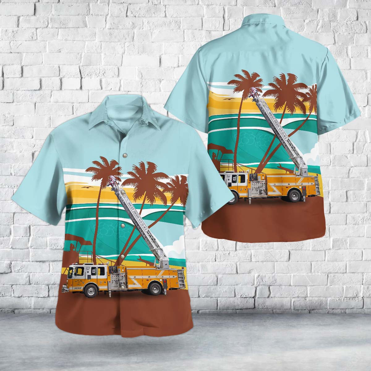 Gibsonia, Pennsylvania, West Deer Volunteer Fire Company #3 Hawaiian Shirt