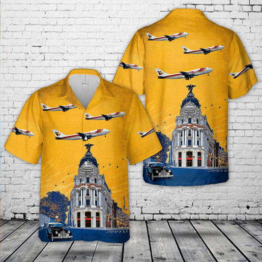 Iberia (airline) Boeing 747-300 Hawaiian Shirt