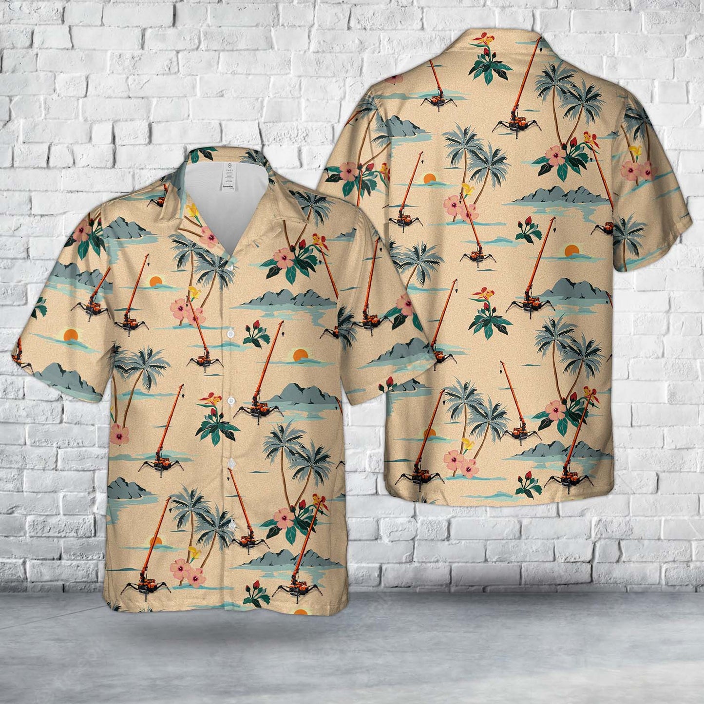 Jekko Cranes Mini Spider Crane SPX532 Hawaiian Shirt
