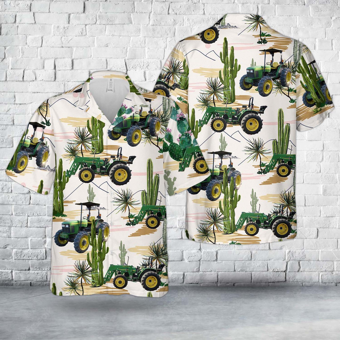 John Deere 5220 Tractor Hawaiian Shirt