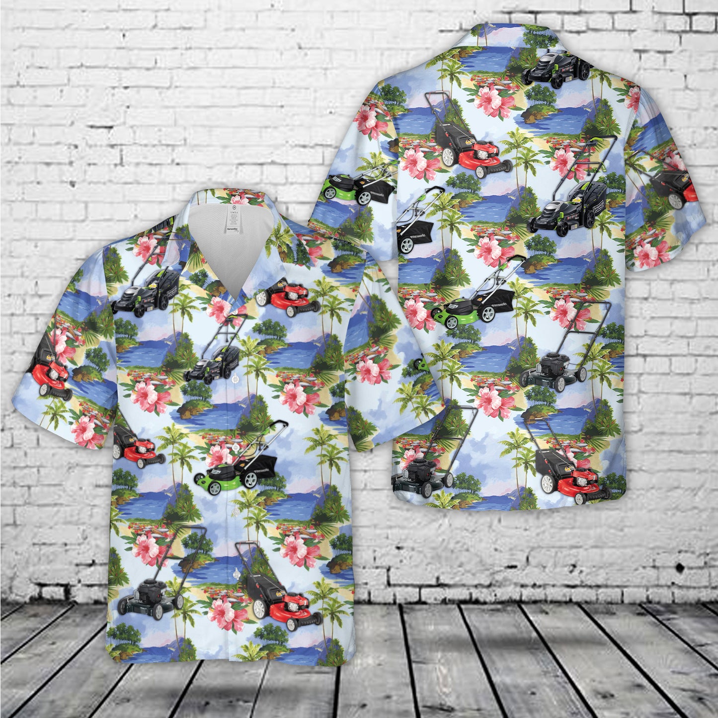 Lawn Mower Hawaiian Shirt