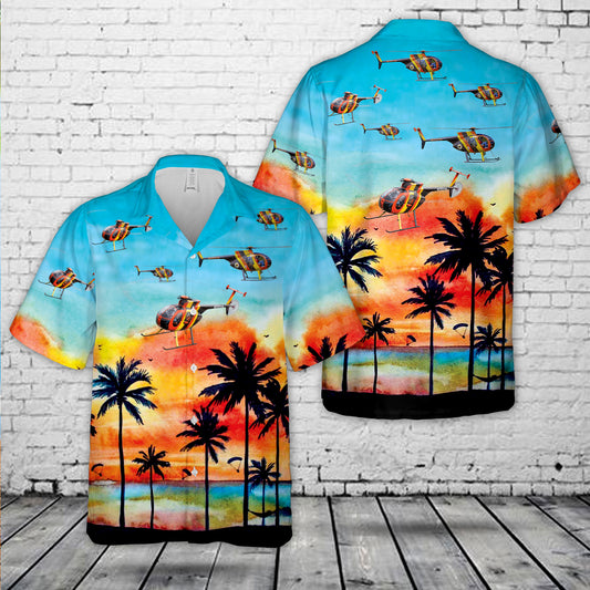 MD500D 'Magnum PI' Helicopter Hawaiian Shirt