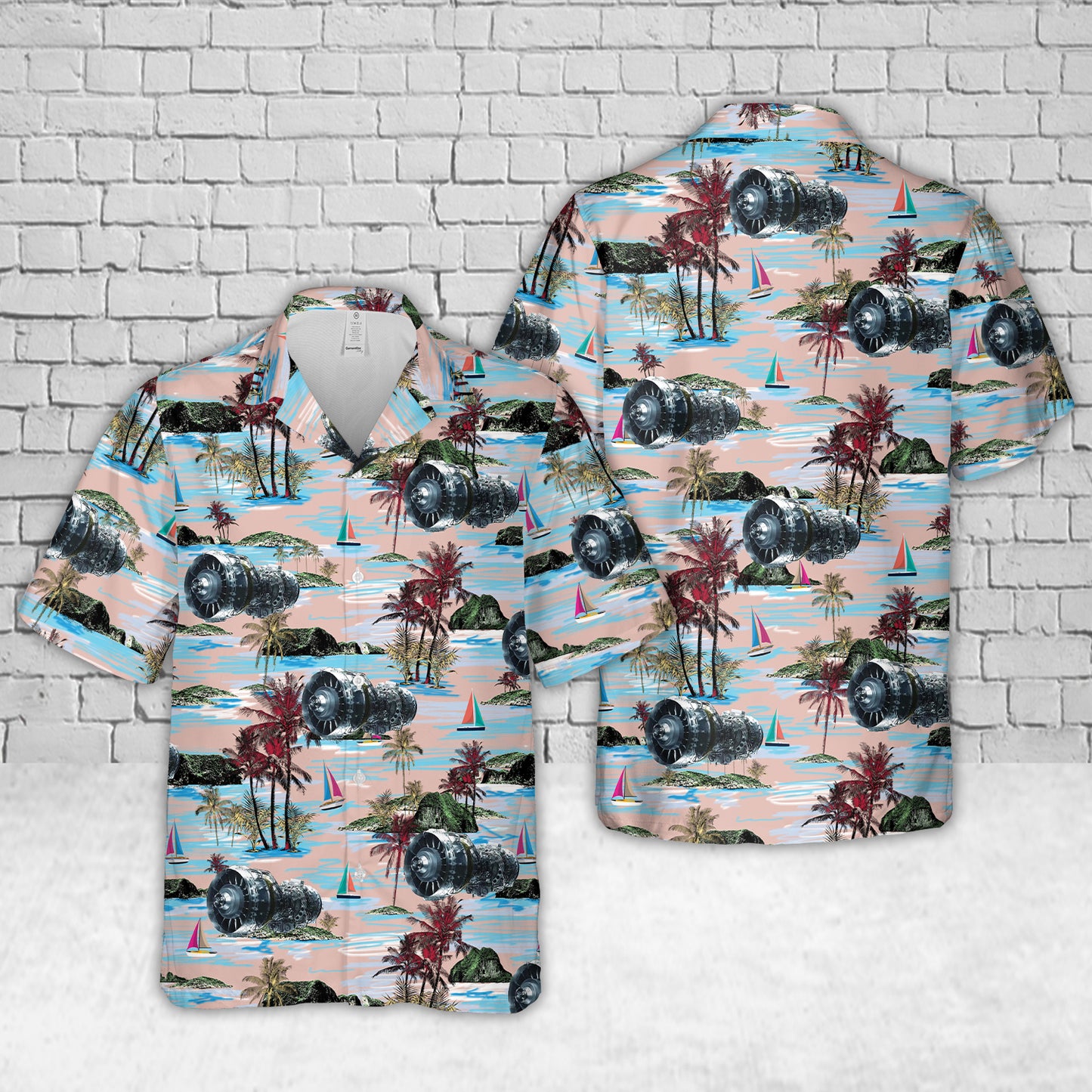MT30 Marine Gas Turbine Hawaiian Shirt