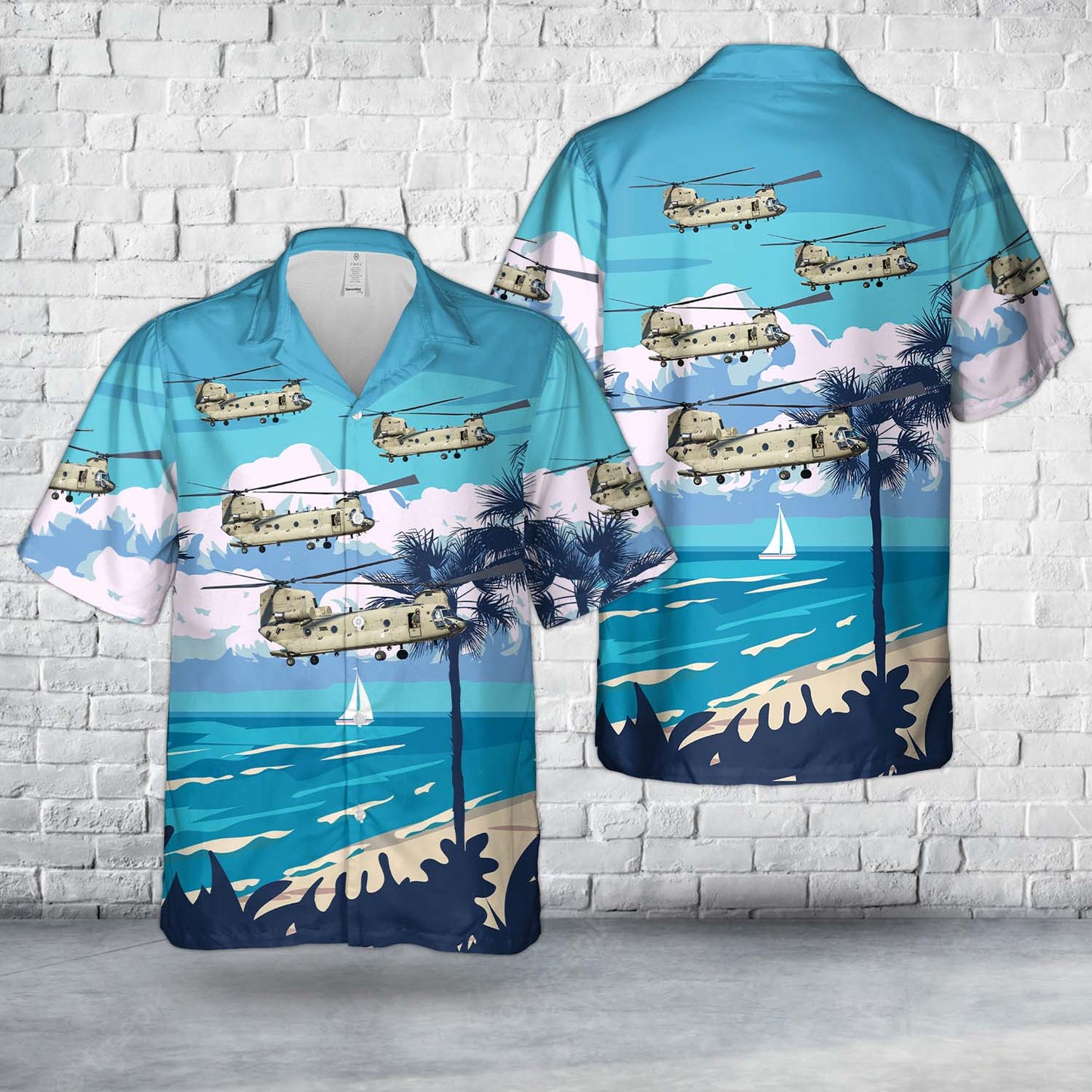 Netherlands Air Force Boeing CH-47F-MYII CAAS Chinook Hawaiian Shirt