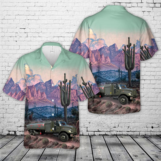 New Jersey Air National Guard 2008 International Workstar 7400 SBA 6x4 KME R-11 aircraft refueler truck Hawaiian Shirt