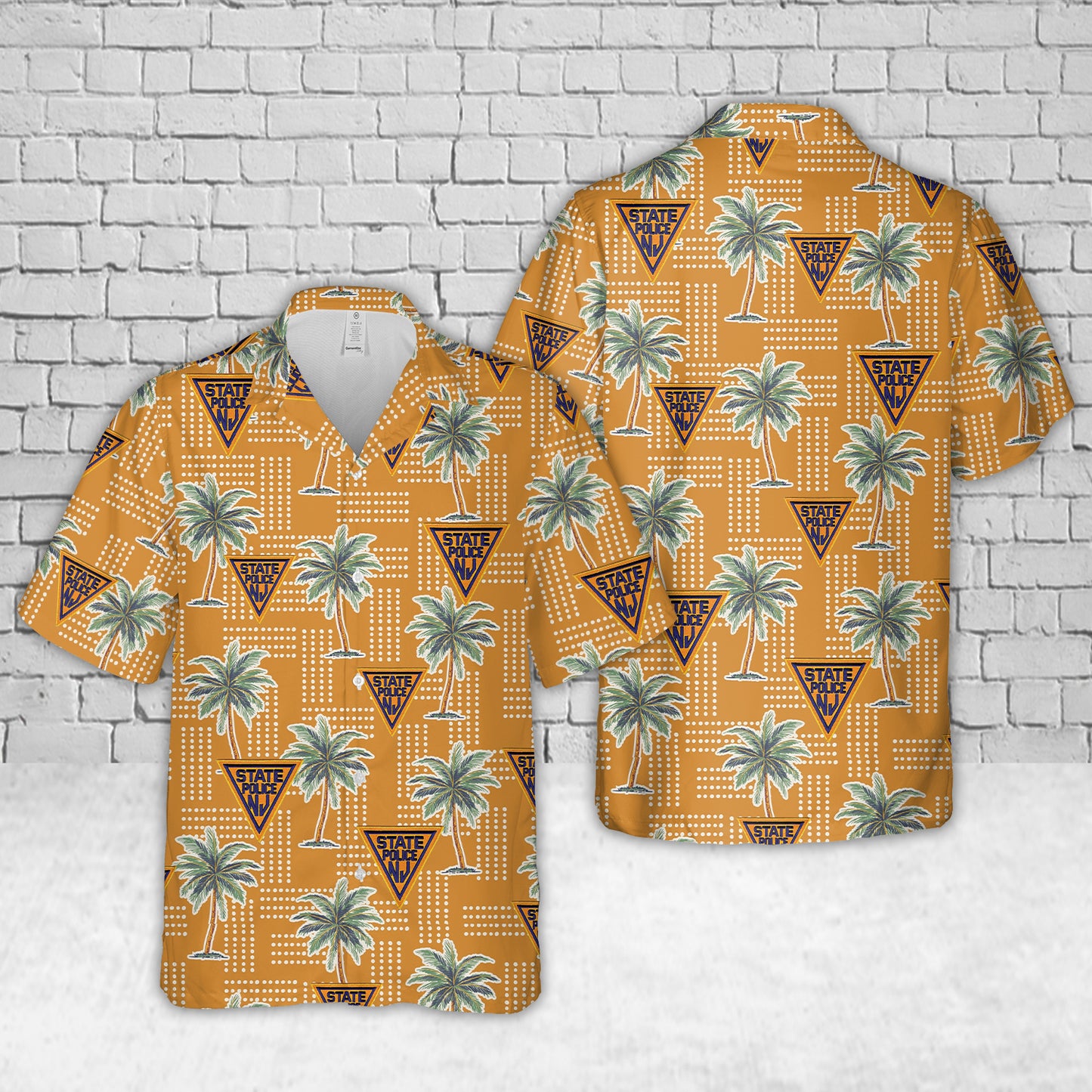 New Jersey State Police Patch Hawaiian Shirt