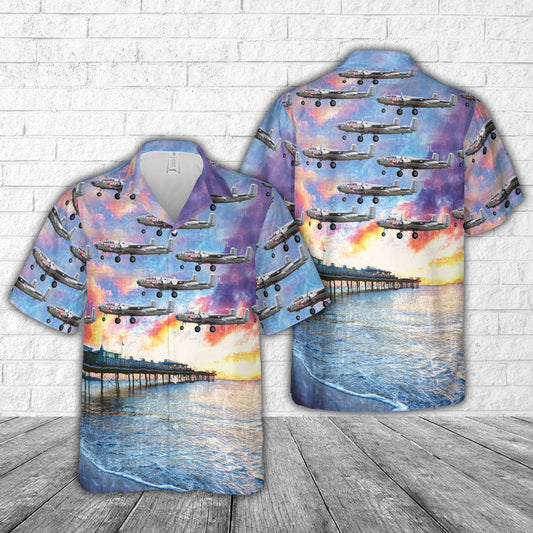 North American B-25 Mitchell Red Bull (The Flying Bulls) Hawaiian Shirt