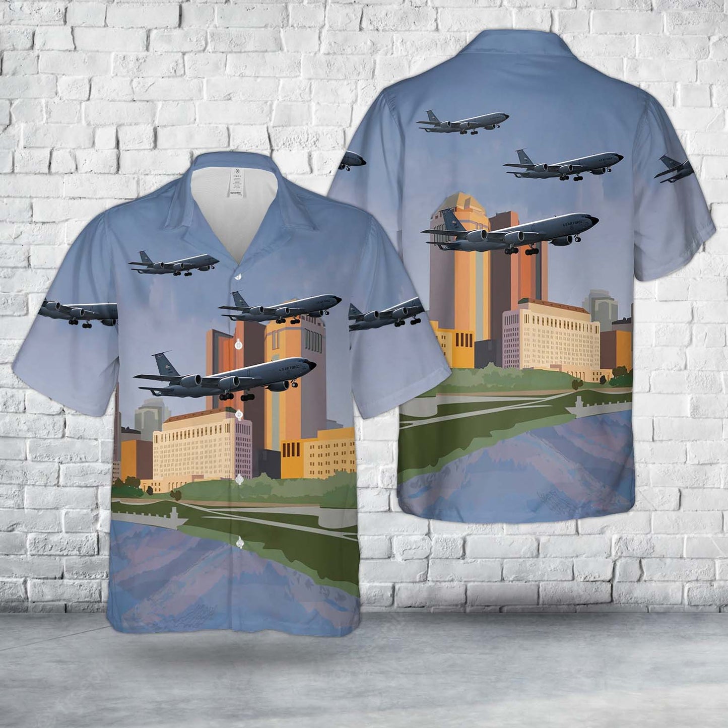 Ohio Air National Guard 121st Air Refueling Wing Boeing KC-135R Stratotanker Hawaiian Shirt