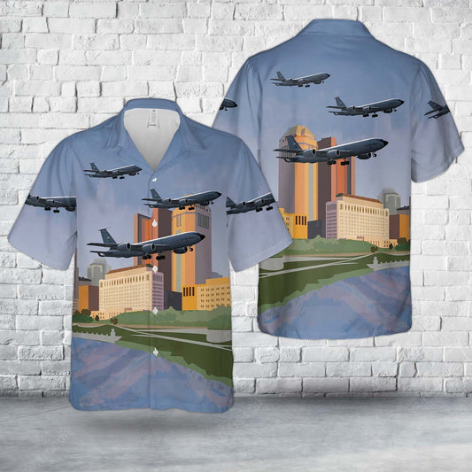 Ohio Air National Guard 121st Air Refueling Wing Boeing KC-135R Stratotanker Hawaiian Shirt